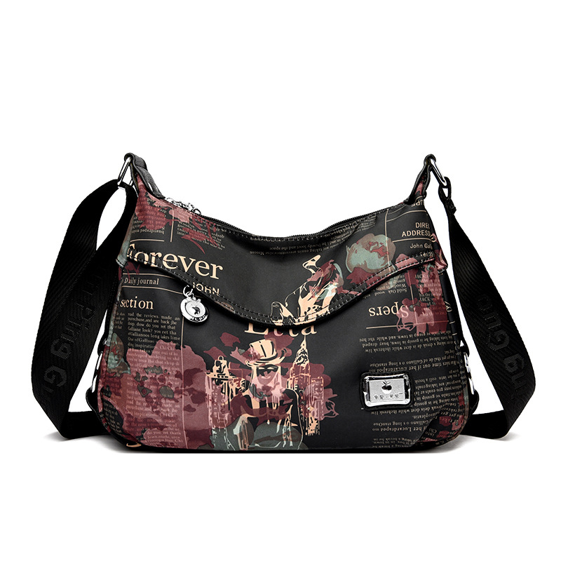 Crossbody torba od Oxford materijala, Street Trend stil, Jack Dani, horizontalno kvadratni oblik, zatvaranje na zip, unutarnji džepovi: džep na zip, džep za telefon, džep sa zipom