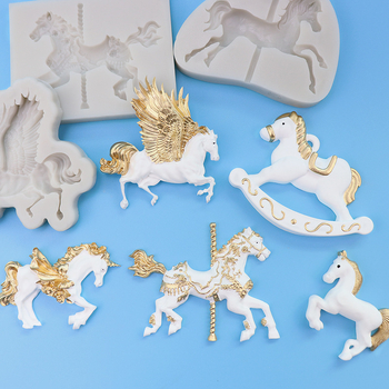 Μορφή σιλικόνης σε σχήμα αλόγου για φοντάν και σοκολάτα – διακόσμηση κέικ