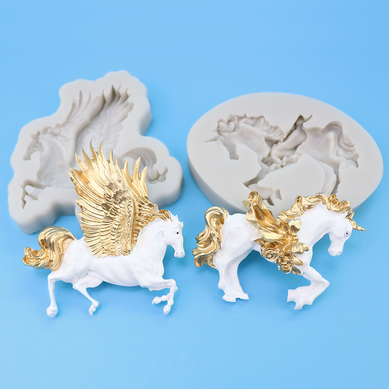 Μορφή σιλικόνης σε σχήμα αλόγου για φοντάν και σοκολάτα – διακόσμηση κέικ