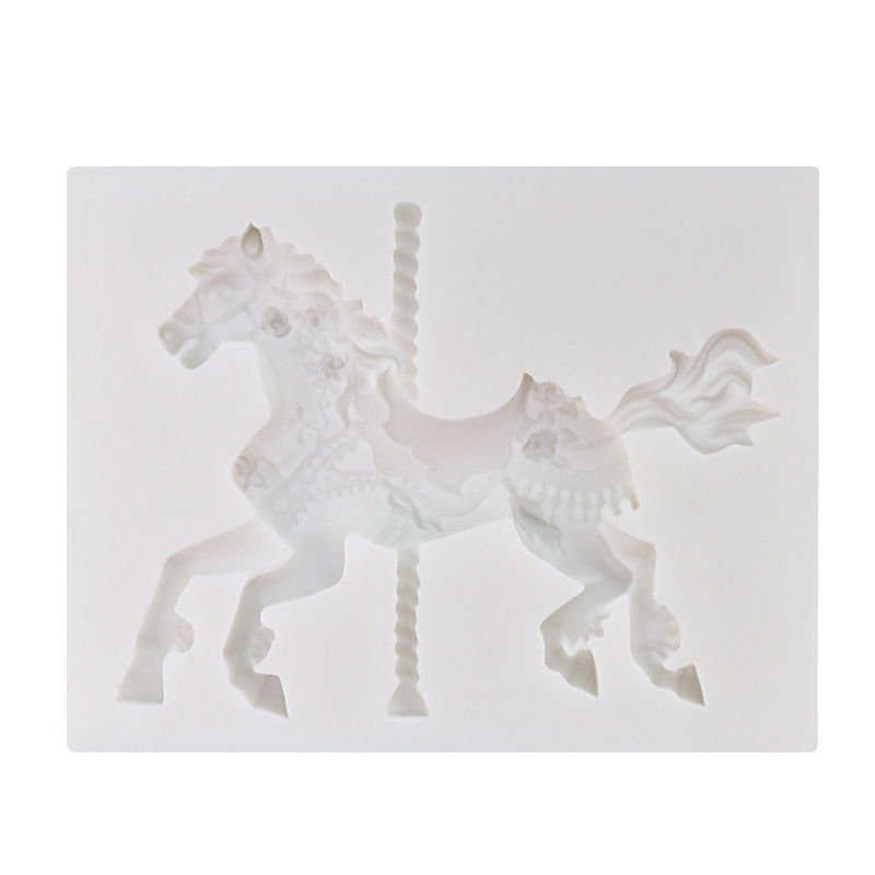 Μορφή σιλικόνης σε σχήμα αλόγου για φοντάν και σοκολάτα – διακόσμηση κέικ