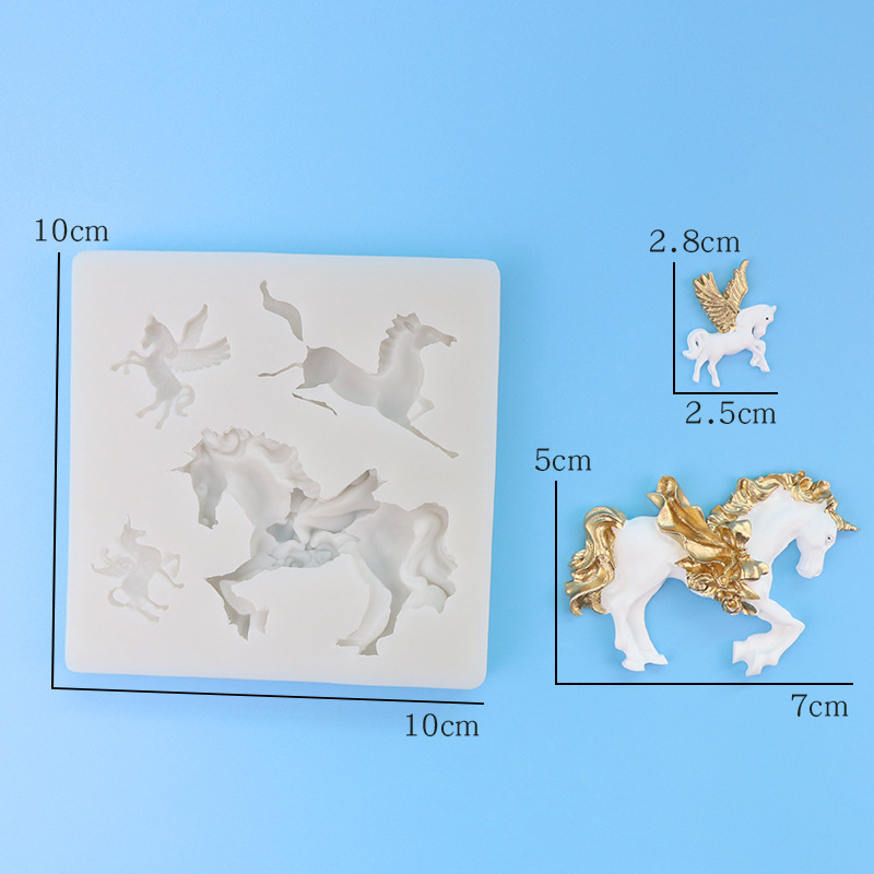 Μορφή σιλικόνης σε σχήμα αλόγου για φοντάν και σοκολάτα – διακόσμηση κέικ