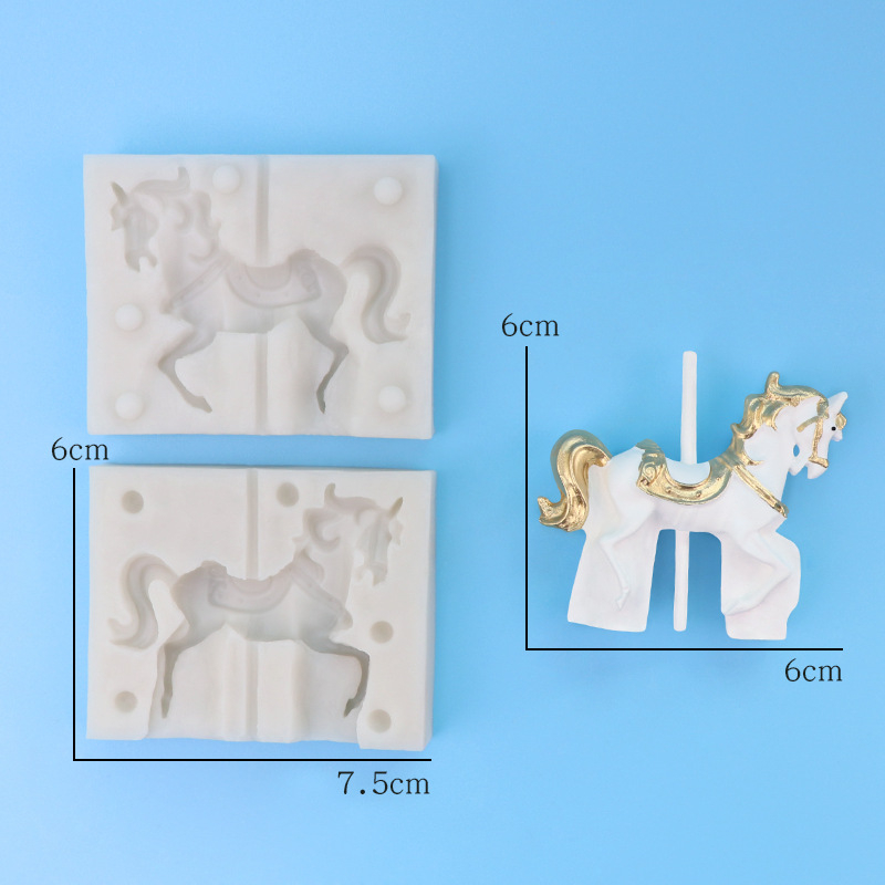 Μορφή σιλικόνης σε σχήμα αλόγου για φοντάν και σοκολάτα – διακόσμηση κέικ
