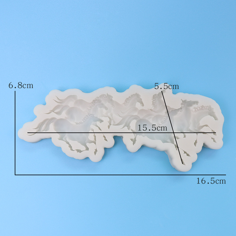 Μορφή σιλικόνης σε σχήμα αλόγου για φοντάν και σοκολάτα – διακόσμηση κέικ