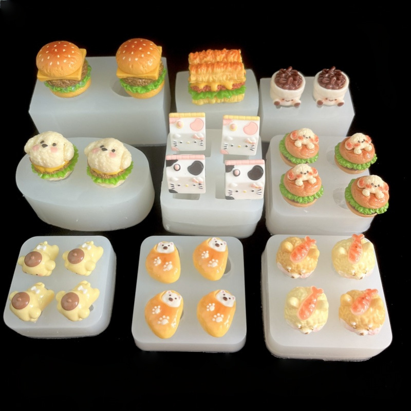 Φόρμα σιλικόνης για ψήσιμο με 3D σχέδιο σκύλου από κινούμένα σχέδια, ασύμμελος σχηματισμός, μορφή πίεσης