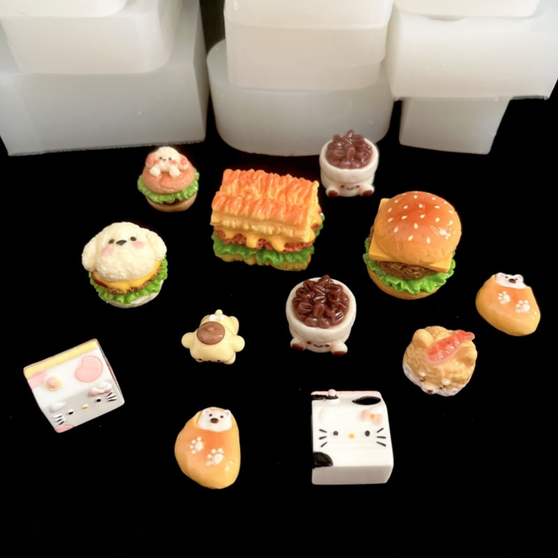 Φόρμα σιλικόνης για ψήσιμο με 3D σχέδιο σκύλου από κινούμένα σχέδια, ασύμμελος σχηματισμός, μορφή πίεσης