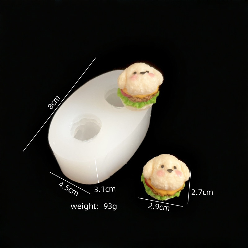 Φόρμα σιλικόνης για ψήσιμο με 3D σχέδιο σκύλου από κινούμένα σχέδια, ασύμμελος σχηματισμός, μορφή πίεσης