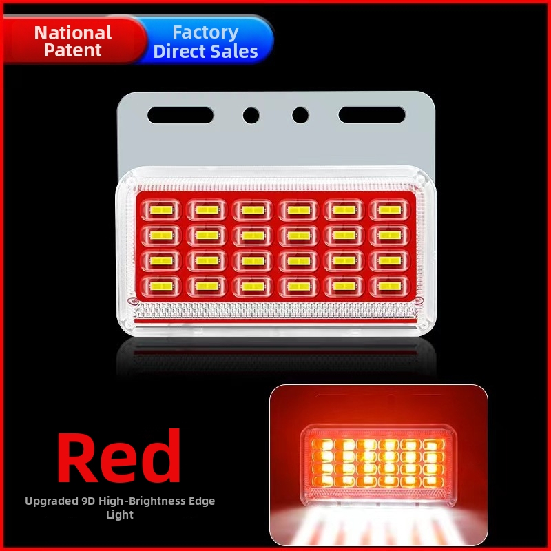 LED странична светлина за камион, 12V/24V, модел 9d висока яркост, водоустойчива, подходяща за големи камиони и ремаркета