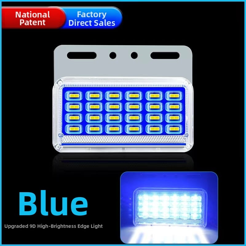 LED странична светлина за камион, 12V/24V, модел 9d висока яркост, водоустойчива, подходяща за големи камиони и ремаркета