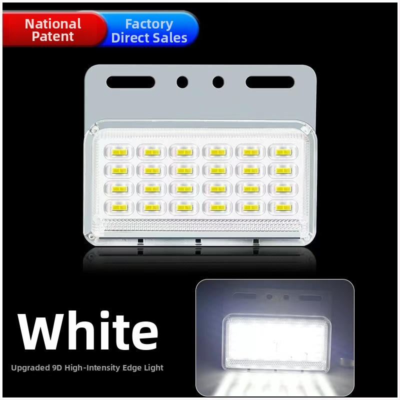 LED странична светлина за камион, 12V/24V, модел 9d висока яркост, водоустойчива, подходяща за големи камиони и ремаркета
