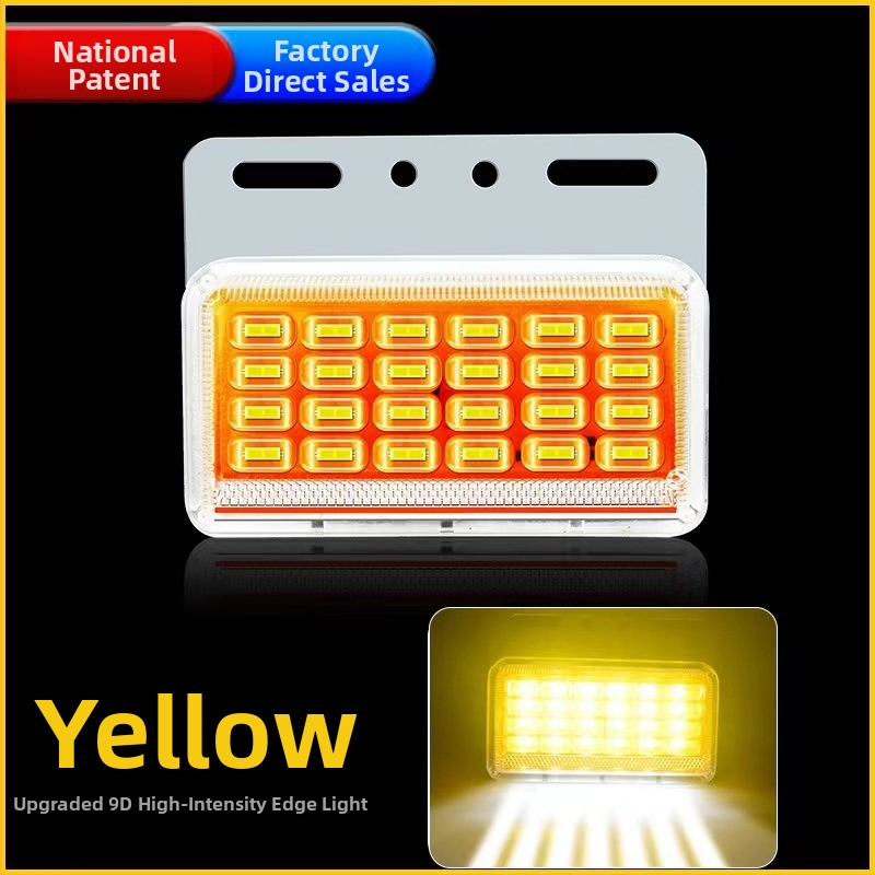 LED странична светлина за камион, 12V/24V, модел 9d висока яркост, водоустойчива, подходяща за големи камиони и ремаркета