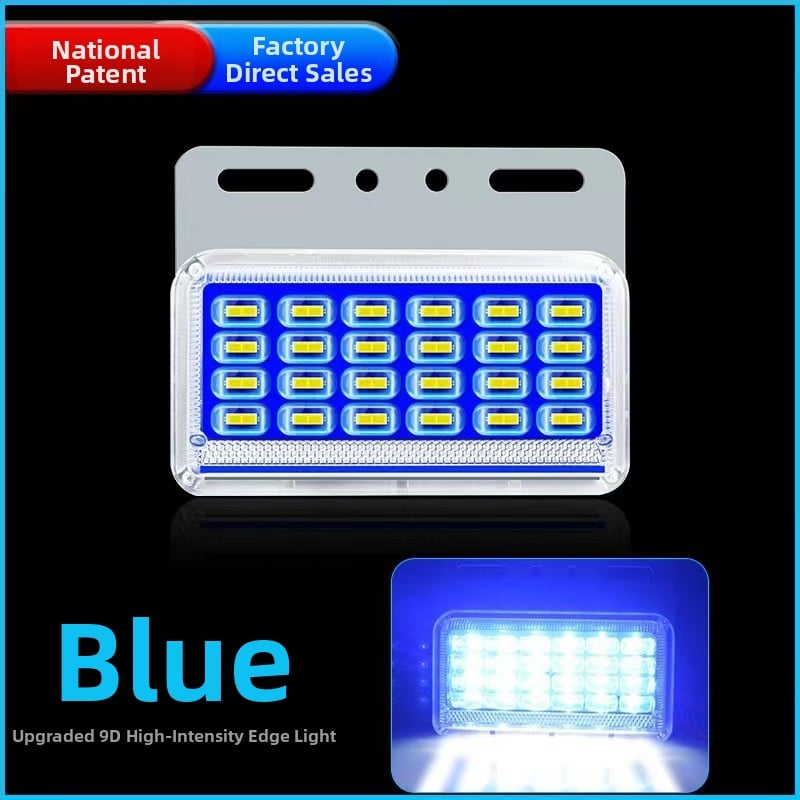 LED странична светлина за камион, 12V/24V, модел 9d висока яркост, водоустойчива, подходяща за големи камиони и ремаркета