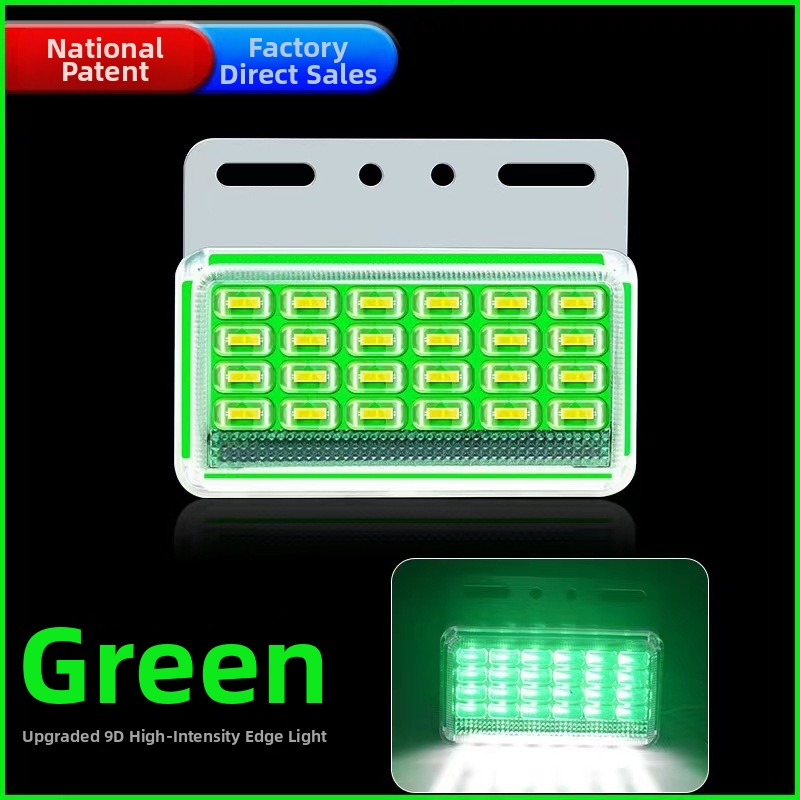 LED странична светлина за камион, 12V/24V, модел 9d висока яркост, водоустойчива, подходяща за големи камиони и ремаркета