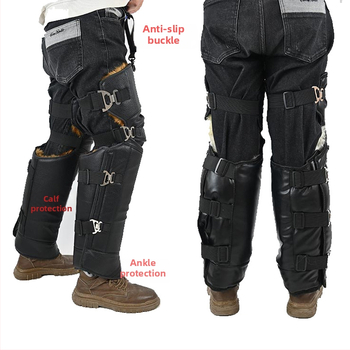 Кожени протектори за коляно за зимно колоездене – ветроустойчиви, загряване на ставите, за възрастни, марка Ode to Emperor