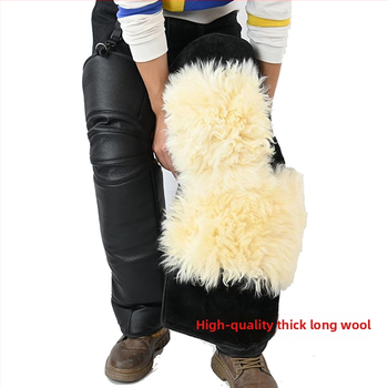 Кожени протектори за коляно за зимно колоездене – ветроустойчиви, загряване на ставите, за възрастни, марка Ode to Emperor