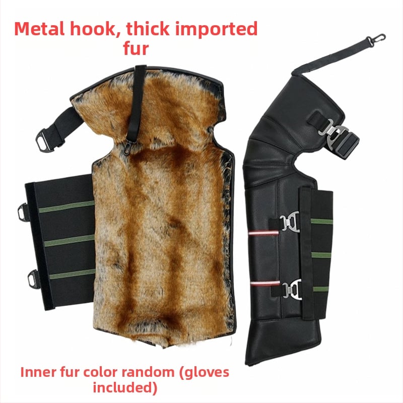 Кожени протектори за коляно за зимно колоездене – ветроустойчиви, загряване на ставите, за възрастни, марка Ode to Emperor