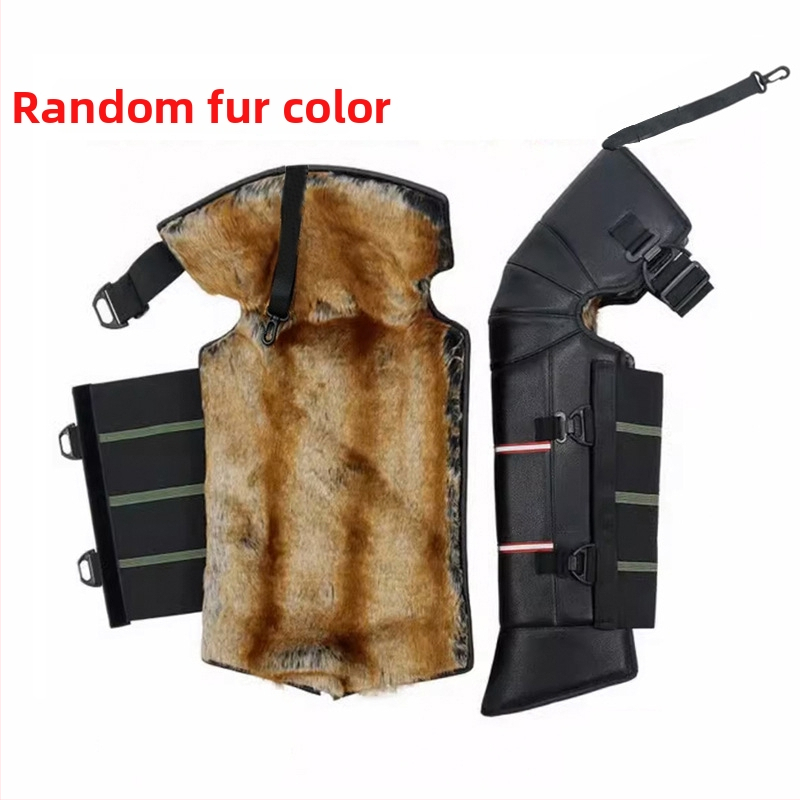 Кожени протектори за коляно за зимно колоездене – ветроустойчиви, загряване на ставите, за възрастни, марка Ode to Emperor