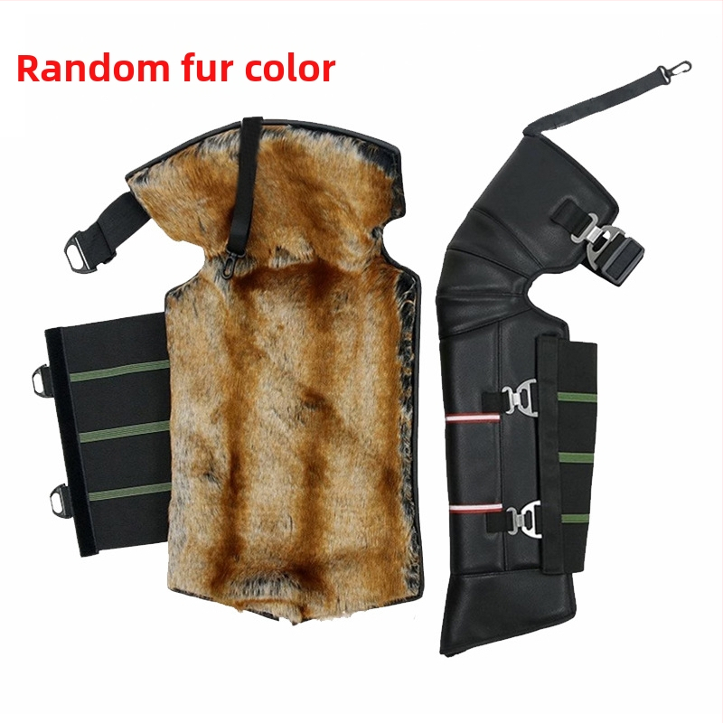 Кожени протектори за коляно за зимно колоездене – ветроустойчиви, загряване на ставите, за възрастни, марка Ode to Emperor