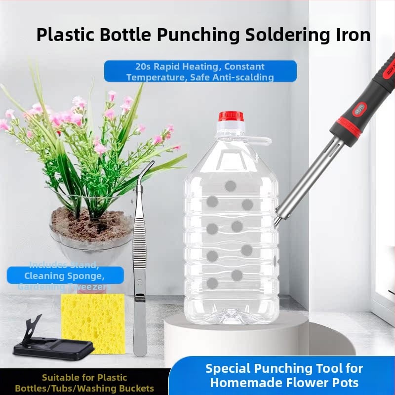 Ηλεκτρικό κολλητήρι για τρύπες σε πλαστικά μπουκάλια, φορητό εργαλείο οικιακής κηπουρικής και χειροτεχνιών