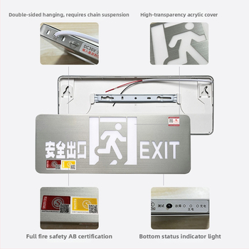 Minhua Пожарно аварийно осветление със знак за изход – повърхностен монтаж, 36V, модел Minhua 36-220V