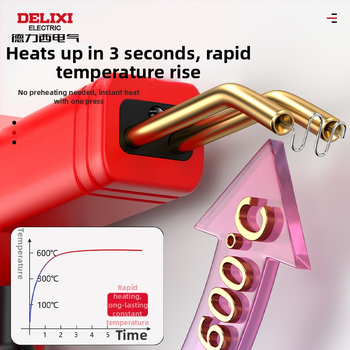 Elektriskā plastmasas lodēšanas pistole automašīnas bufera remonta un plaisu aizpildīšanai; saderīga ar nylonu, ABS, PP, PE un citiem plastmasas materiāliem; 220V, 60Hz; elektriskā apkure; izmēri 23,5×15,5 cm; svars 0,63 kg