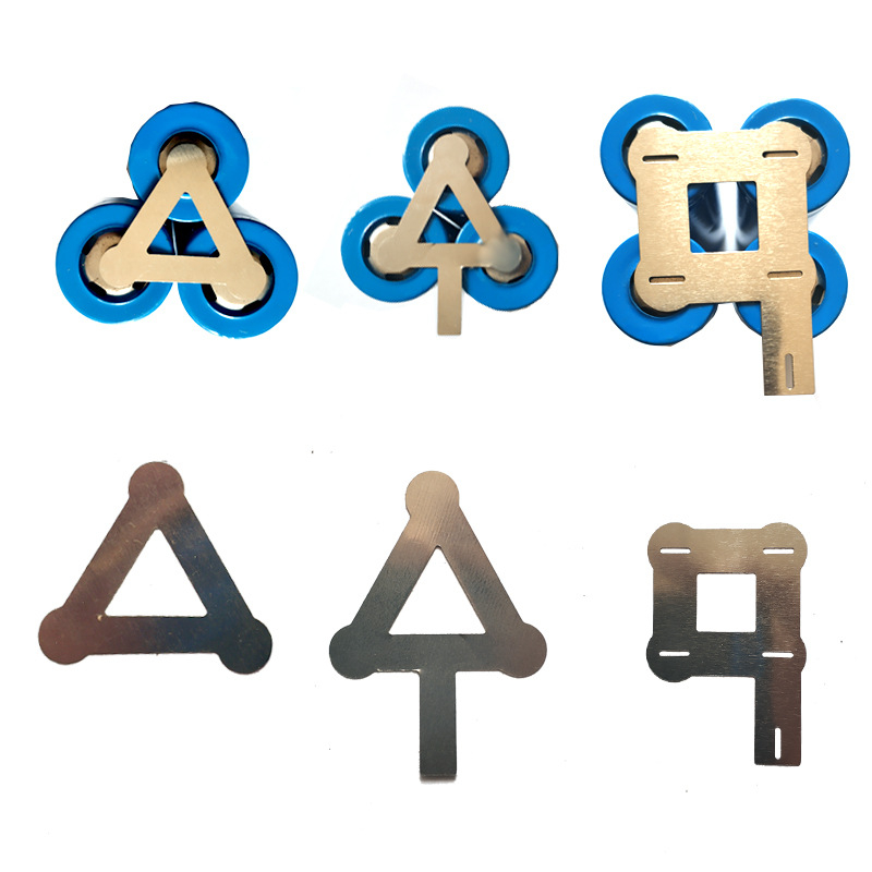 Feather 18650 niķeļa pārklājuma tērauda bateriju savienojuma detaļas, H- un R-formas punktēšanas lāpstiņas Li bateriju montāžai, SPCC sertificēts