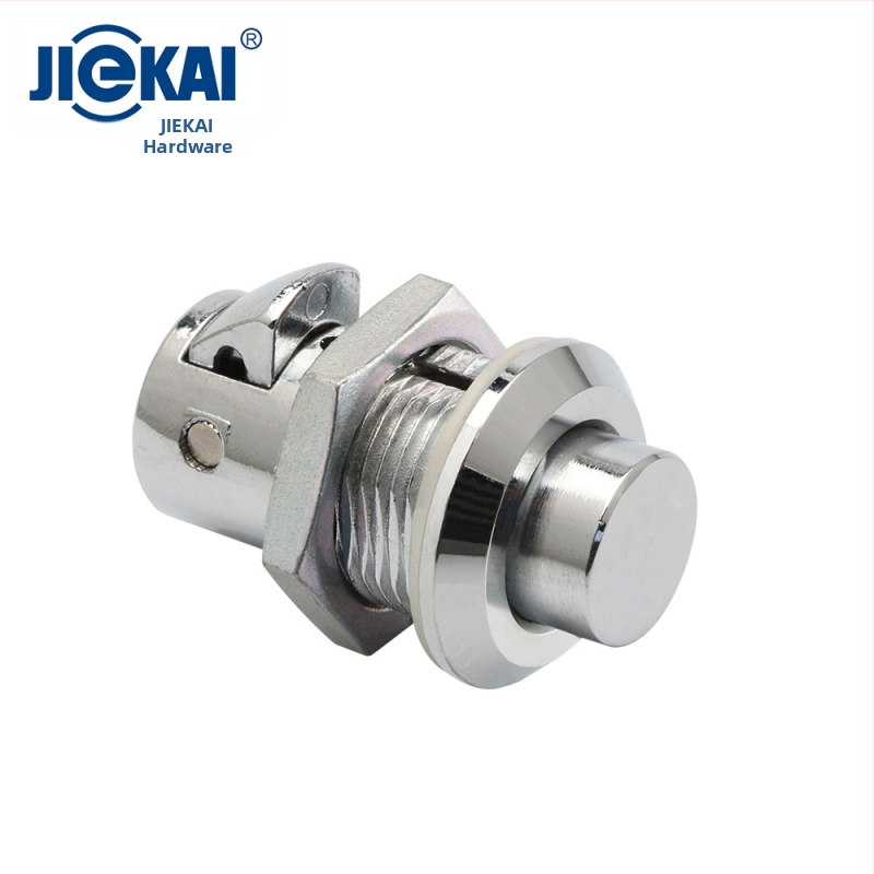 Cilindra tipa mortise slēdzis ar spārnu formas iekšējo galu un iekšējo trijstūri, piemērots metro un rūpnieciskām skapēm | Zīmols Jie Kai | Materiāls: cinka sakausējums un nerūsējošais tērauds | Modelis: Cilindra sērija