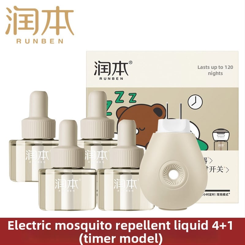 Runben elektriska moskītu atbaidīšanas šķīdums, bez smaržas, 45 ml, bērniem 1–3 gadi