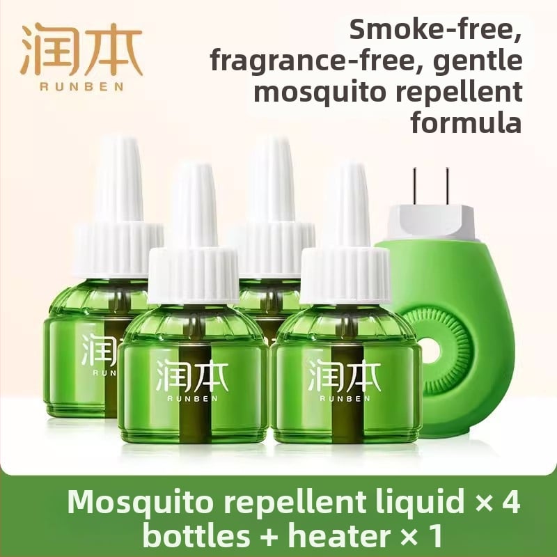 Runben elektriska moskītu atbaidīšanas šķīdums, bez smaržas, 45 ml, bērniem 1–3 gadi