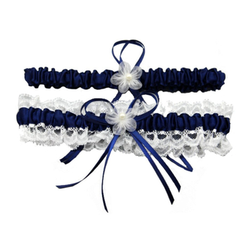 Menyasszonyi harisnyatartó csipkés masnival, szalaganyag, OPP csomagolás, OEM támogatás