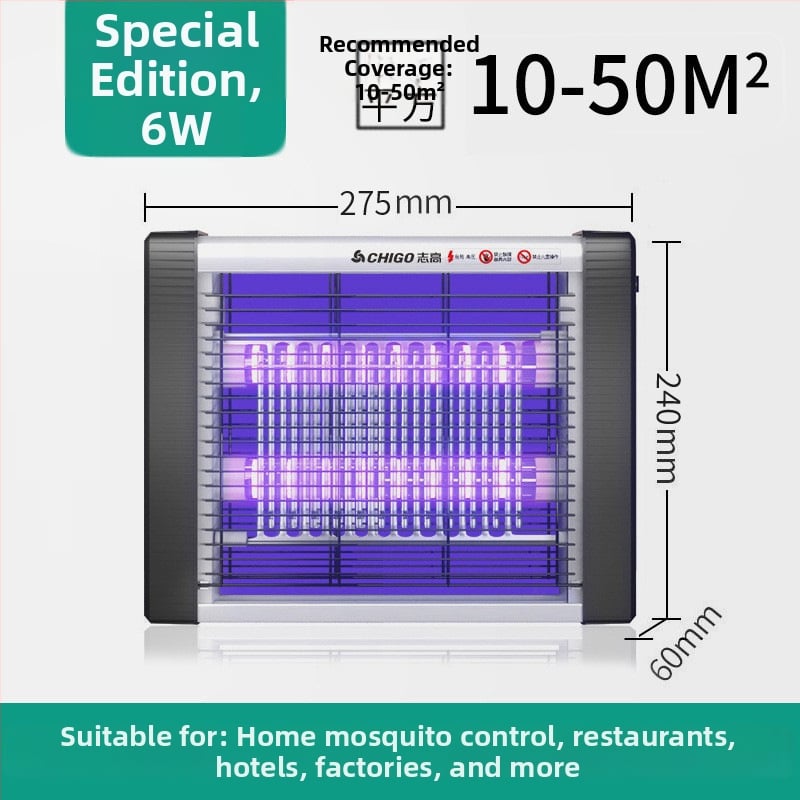 LED lámpa szúnyog- és legyek elleni, hálózati csatlakoztatással, ABS ház, modell ZG-W23, lefedettség 61 m² felett