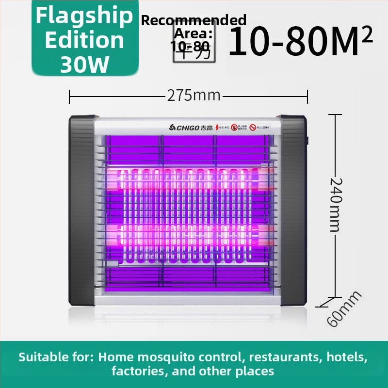 LED lámpa szúnyog- és legyek elleni, hálózati csatlakoztatással, ABS ház, modell ZG-W23, lefedettség 61 m² felett