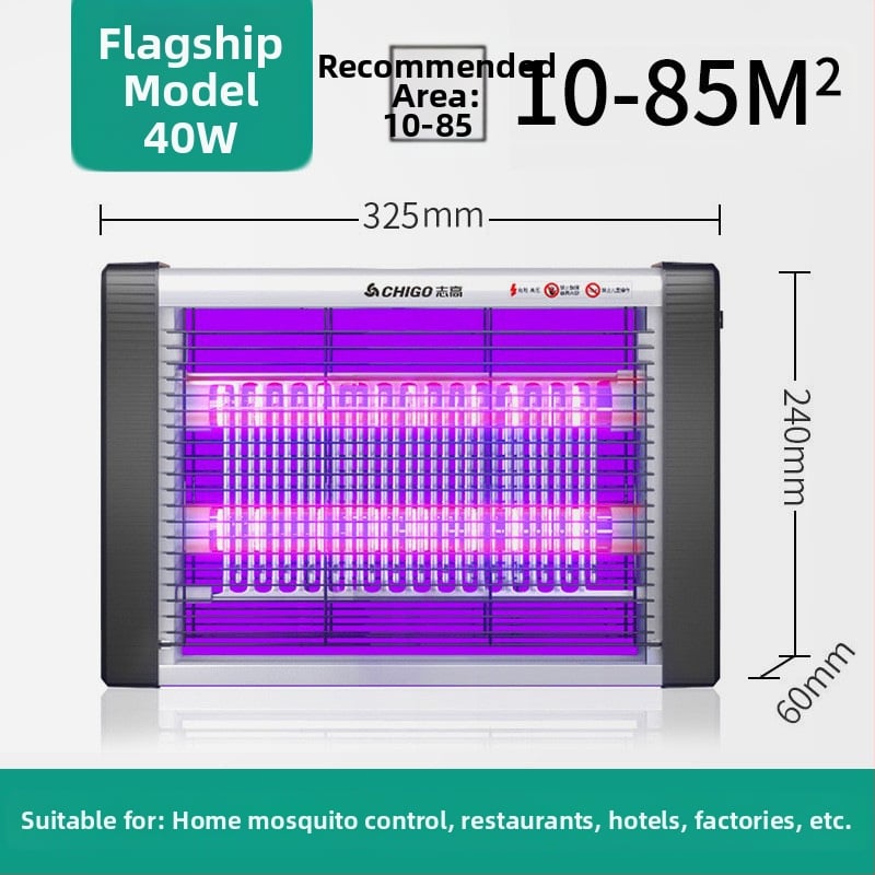 LED lámpa szúnyog- és legyek elleni, hálózati csatlakoztatással, ABS ház, modell ZG-W23, lefedettség 61 m² felett