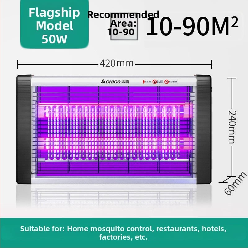 LED lámpa szúnyog- és legyek elleni, hálózati csatlakoztatással, ABS ház, modell ZG-W23, lefedettség 61 m² felett
