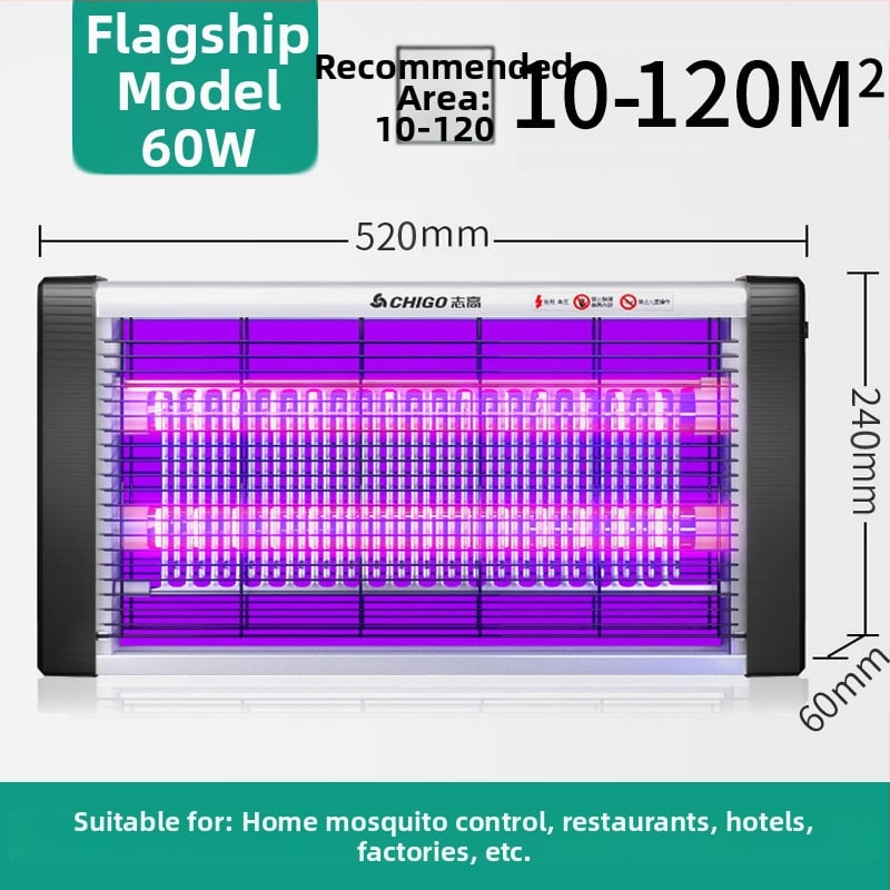 LED lámpa szúnyog- és legyek elleni, hálózati csatlakoztatással, ABS ház, modell ZG-W23, lefedettség 61 m² felett