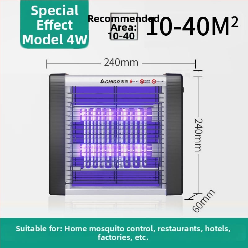 LED lámpa szúnyog- és legyek elleni, hálózati csatlakoztatással, ABS ház, modell ZG-W23, lefedettség 61 m² felett