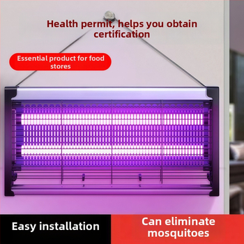 Kültéri szúnyogirtó lámpa UV-lámpával, alumínium hálóval, rozsdamentes acélszerkezettel, elektromos sokk-al történő ölés, lángálló, akkumulátor nélkül, 61 m² feletti területekre