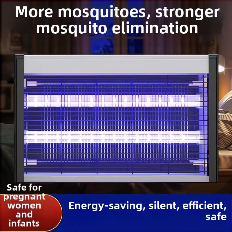 Kültéri szúnyogirtó lámpa UV-lámpával, alumínium hálóval, rozsdamentes acélszerkezettel, elektromos sokk-al történő ölés, lángálló, akkumulátor nélkül, 61 m² feletti területekre