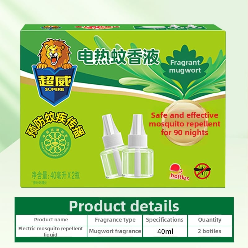 Elektromos szúnyogriasztó folyadék – Mugwort illatú, enyhe formula, egy üveg, 24 darab a dobozban, Növényvédő szer regisztrációs szám Wp20120071.