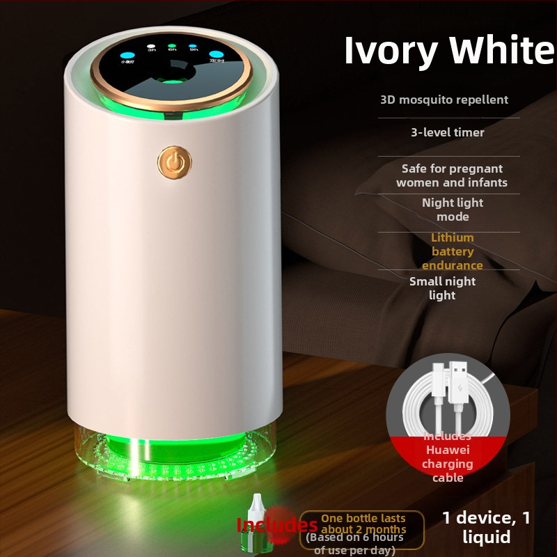 2-in-1 csípésmentes lámpa és éjszakai fény, hordozható USB újratölthető LED, beépített 2000-2500 mAh akkumulátor, 21-30 m²-es hatótávolság, üzemidő 3-6 óra