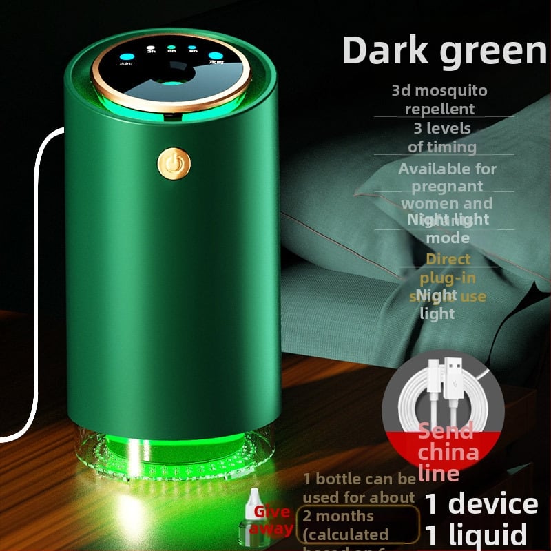 2-in-1 csípésmentes lámpa és éjszakai fény, hordozható USB újratölthető LED, beépített 2000-2500 mAh akkumulátor, 21-30 m²-es hatótávolság, üzemidő 3-6 óra