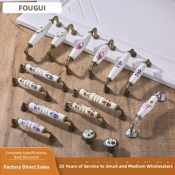 Kerámiás fogantyú, európai stílus, kerek alakú, ötvözetből, bútorokhoz – szekrényekhez és fiókokhoz