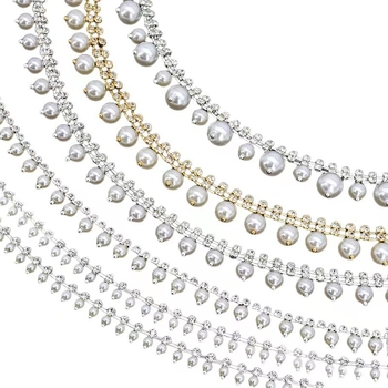 DIY dodaci od perli s rhinestones i dijamantima za ručno šivanje — ukrasni dijelovi za odjeću