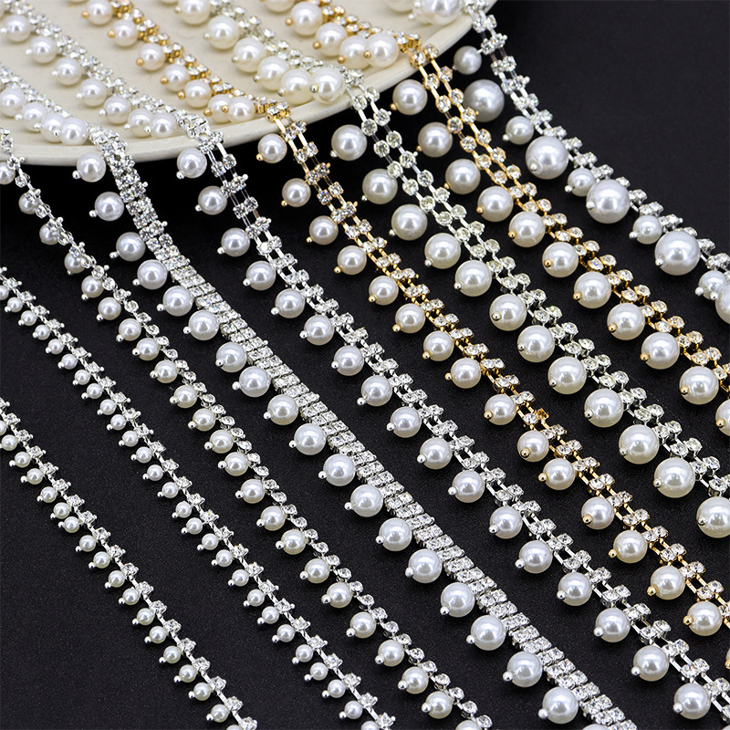 DIY dodaci od perli s rhinestones i dijamantima za ručno šivanje — ukrasni dijelovi za odjeću