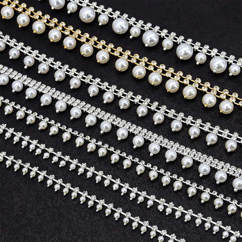 DIY dodaci od perli s rhinestones i dijamantima za ručno šivanje — ukrasni dijelovi za odjeću