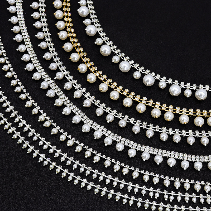 DIY dodaci od perli s rhinestones i dijamantima za ručno šivanje — ukrasni dijelovi za odjeću