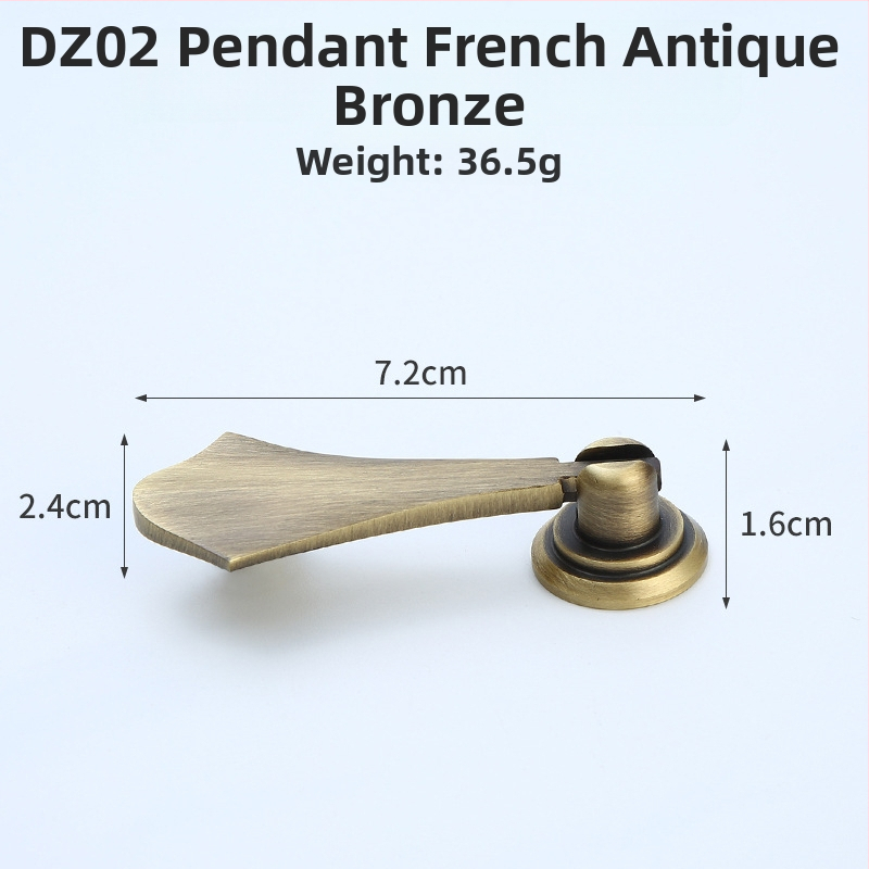Úchytka na zásuvku/skriňu – mosadz, drôtovo ťahaný povrch, nový čínsky štýl, Model 1