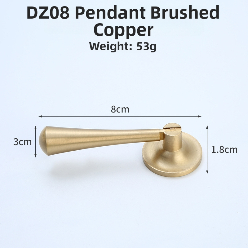 Úchytka na zásuvku/skriňu – mosadz, drôtovo ťahaný povrch, nový čínsky štýl, Model 1