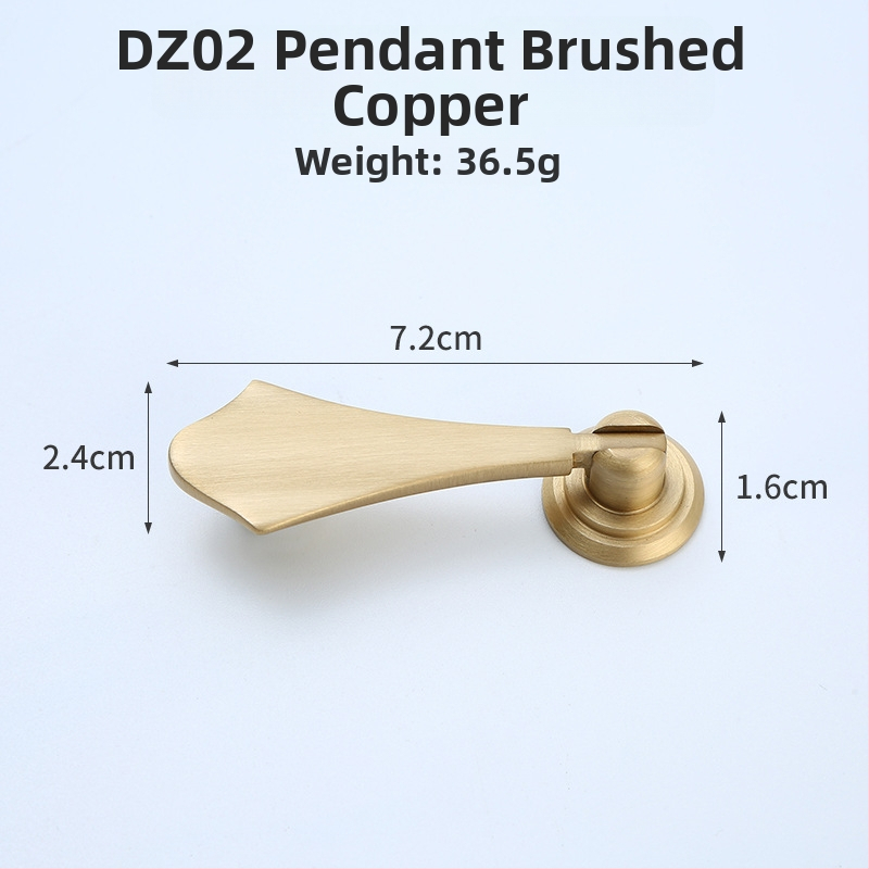 Úchytka na zásuvku/skriňu – mosadz, drôtovo ťahaný povrch, nový čínsky štýl, Model 1