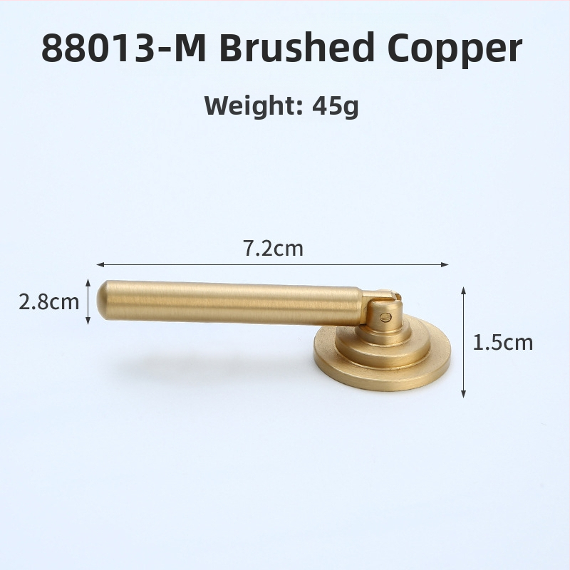 Úchytka na zásuvku/skriňu – mosadz, drôtovo ťahaný povrch, nový čínsky štýl, Model 1