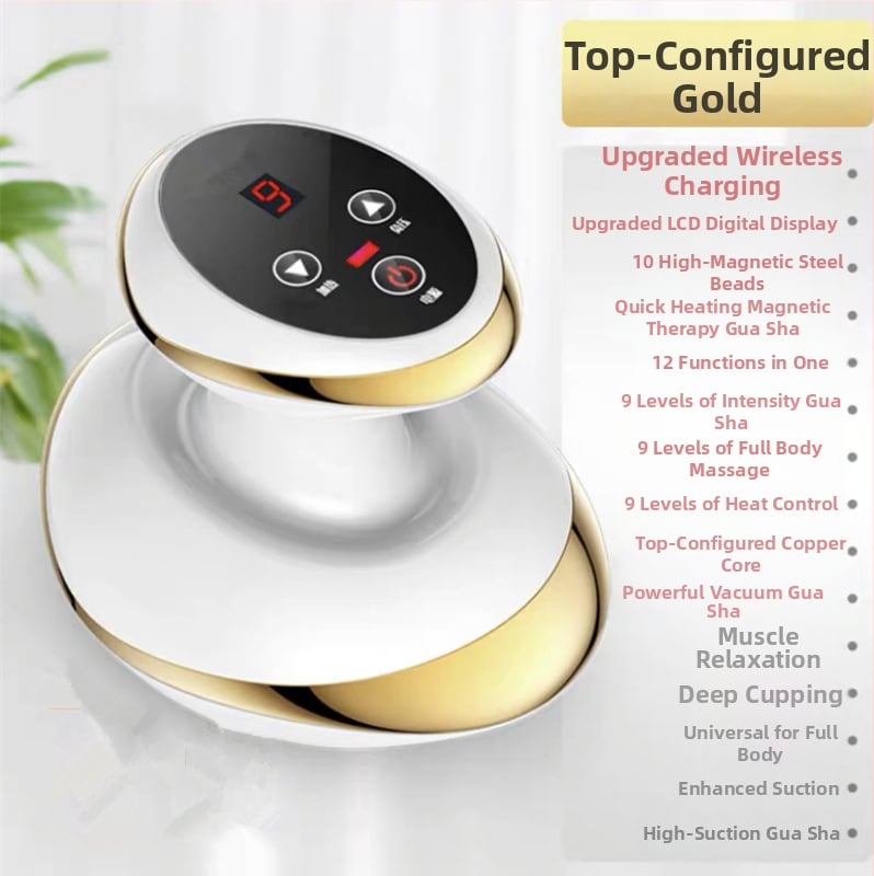 Elektriline massaažiaseade vaakumi ja kriimustamise funktsiooniga, mudel SWN-3301, USB toitide, temperatuuri reguleerimine 35–42°C, ABS korpus, 1200mAh aku